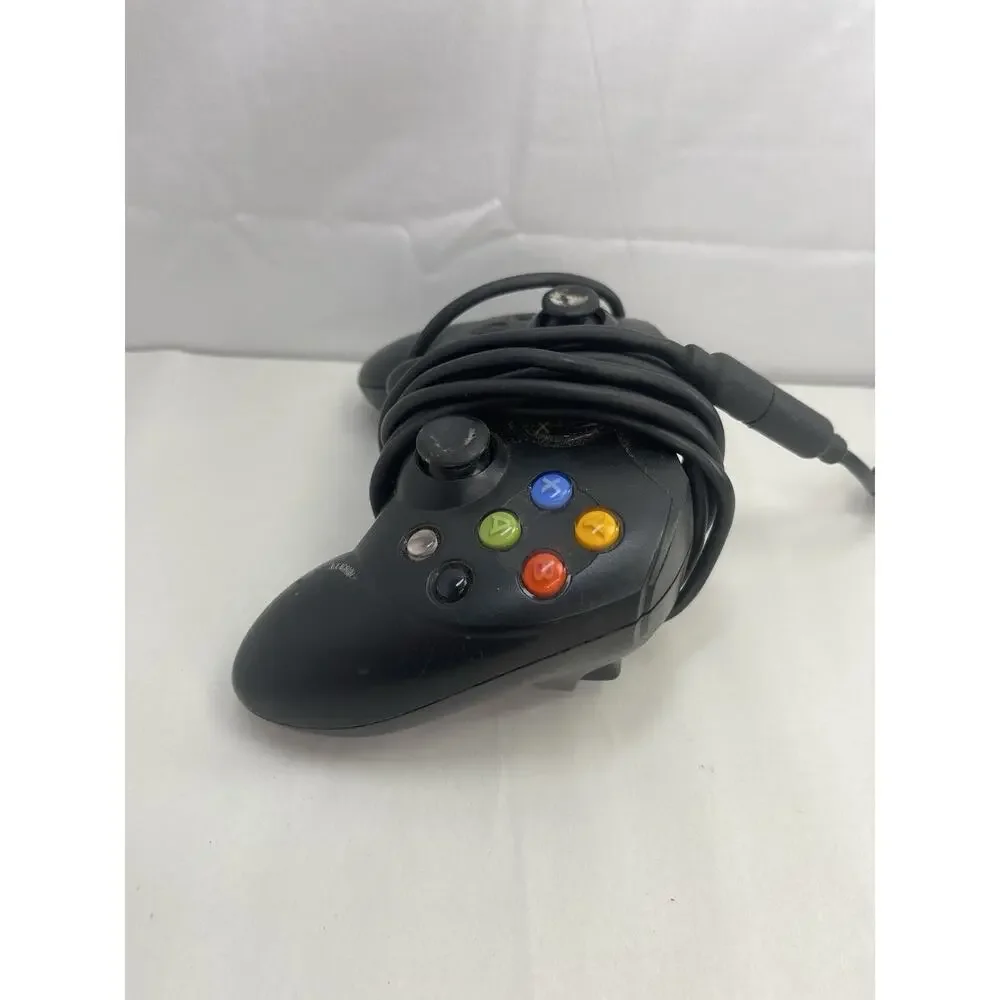 Original Microsoft Xbox Controller - Black Wired Controller (Model S)